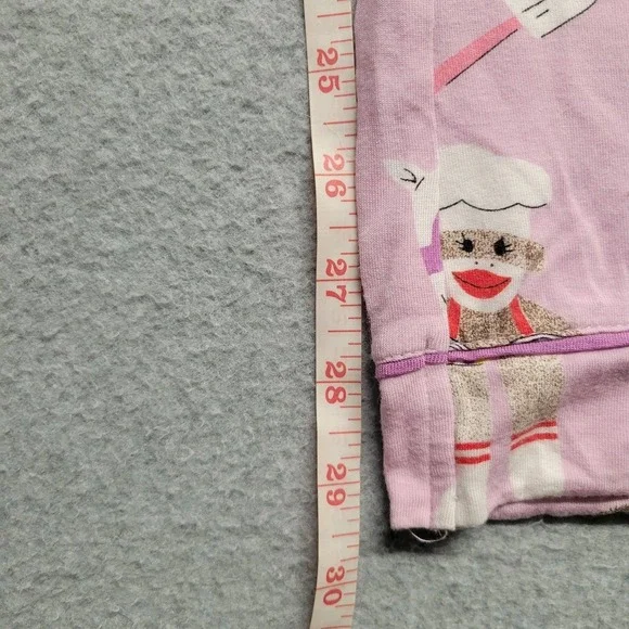 Nick & Nora 2-piece PJ Coat Set Baking Monkey Monkies Size X-Small Pink - Picture 14 of 16